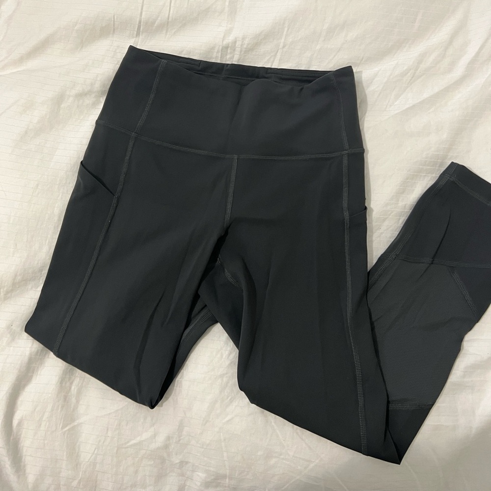 lululemon athletica GRAY High-Rise Leggings with Side Pockets (pace rival)